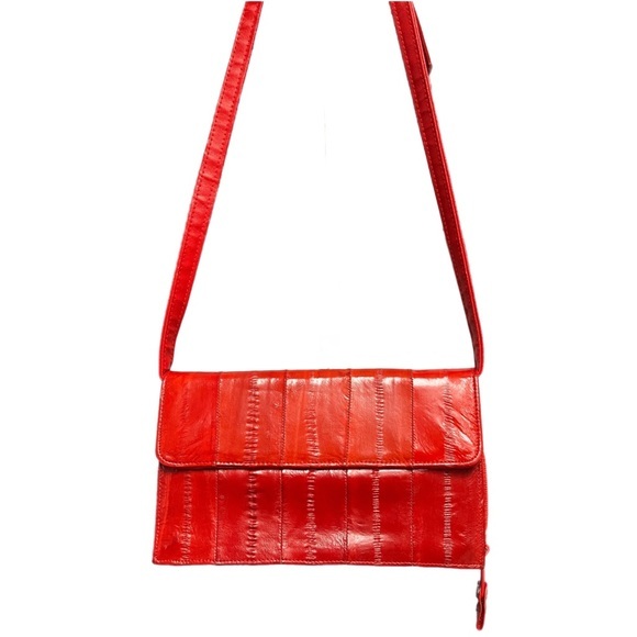 Lee Sands Handbags - NWOT Vintage Lee Sans Eel Purse Crossbody Clutch Wallet